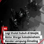 Pencurian Motor Saat Sholat Subuh di Masjid Mangunrekso Menggegerkan Warga