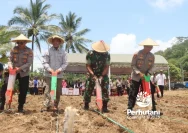 Polres Trenggalek Dukung Program Ketahanan Pangan Melalui Pendampingan Bhabinkamtibmas