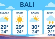 Prakiraan Cuaca Bali 25 Mei 2026: Hujan Ringan di Pantai, Cerah Berawan di Wilayah Lain