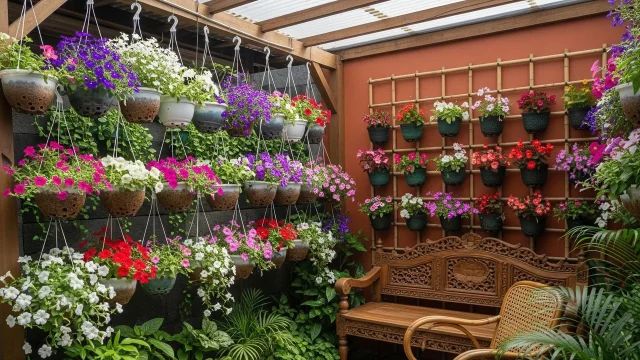 Transformasi Halaman Sempit dengan Kebun Kangkung Gantung yang Kreatif