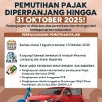 Pemprov Lampung Gelar Pemutihan Pajak Kendaraan dengan Diskon Hingga 25 Persen