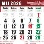 Kalender Mei 2026: 6 Tanggal Merah & 3 Long Weekend Siap Memperpanjang Liburan