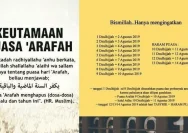 Jadwal dan Niat Puasa Arafah 2026: Raih Pahala Sebelum Idul Adha