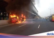 Bus Hangus Terbakar di Tol Jakarta-Cikampek, Polisi Pastikan Tidak Ada Korban Jiwa
