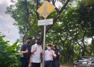 Pertigaan Margorejo Lebih Aman dengan Rambu Lalin